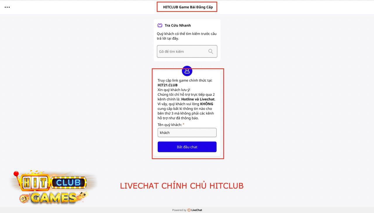 livechat hitclub